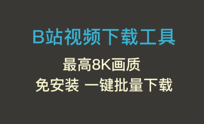 B站视频下载工具，免费一键下载高清视频