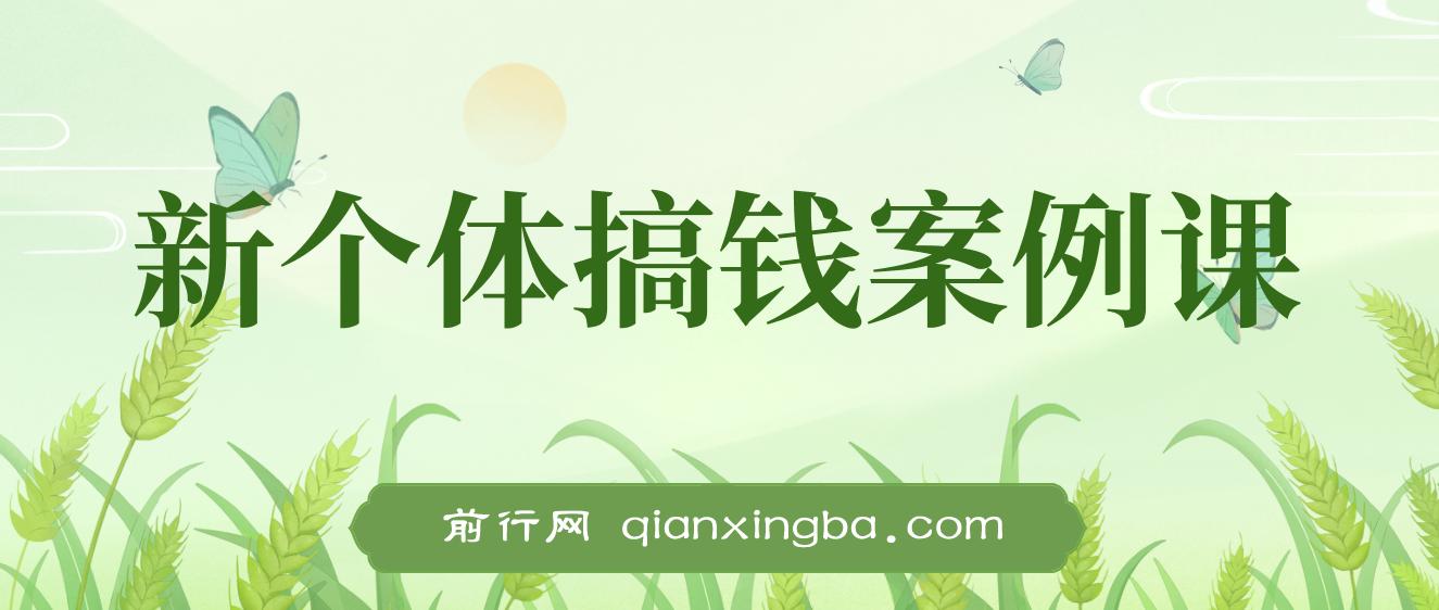 新个体搞钱案例库，可以直接抄作业 如何赚到第一个100w（29节视频+文档） 图片