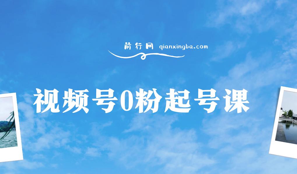 视频号0粉起号课程 实操带上起号 把你的货盘搬视频号 自然流结合微付费 图片