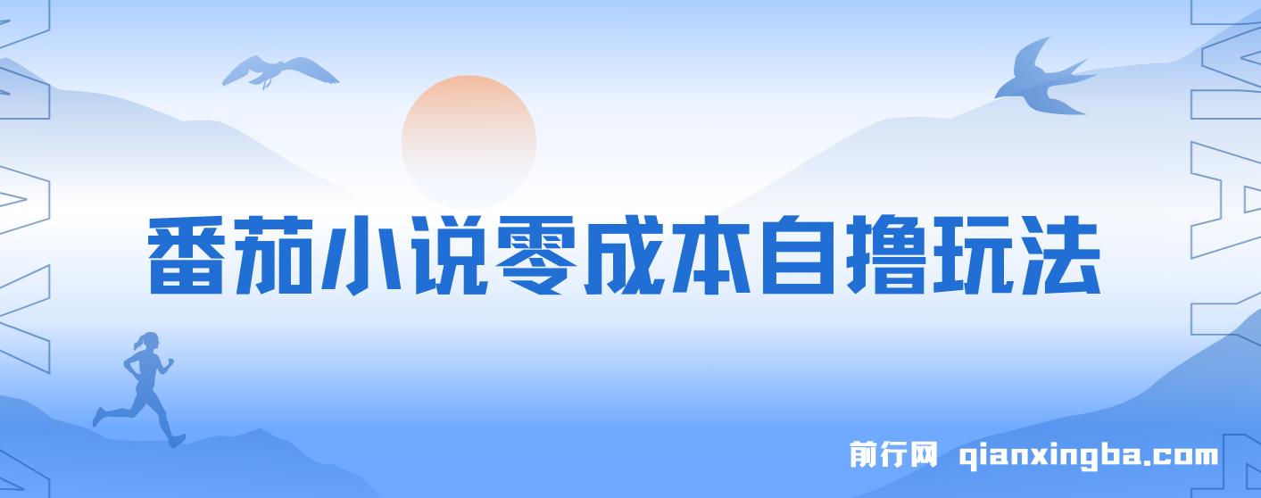 番茄小说零成本自撸玩法，每天1000+，不看播放量，不看视频质量 图片