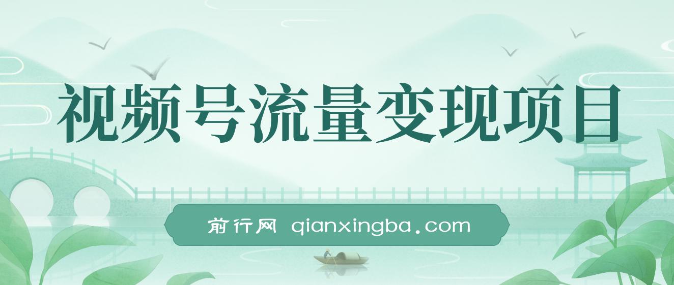 视频号流量变现，每天几分钟，收入100+，真正的小而美项目